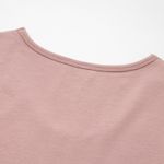 Organic女蜜桃絨U領保暖衣(灰粉)