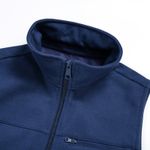 Organic女刷毛立領背心(午夜藍)