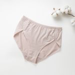 Organic雲柔女中腰內褲(涼感環保)(粉芋色)