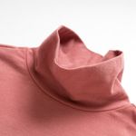 Organic女保暖半高領衫(荔枝粉)