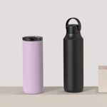 巧禮兩用陶瓷塗層保溫杯-霧夜黑600ml