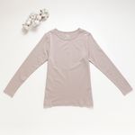 Organic女保暖圓領衫(燕麥灰)