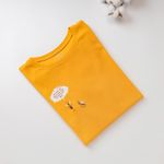 Organic圓短T(蜜蜂)(黃色)