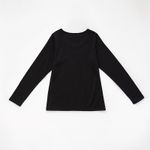 Organic女蜜桃絨U領保暖衣(黑色)