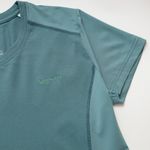 Organic拚接女圓短T恤 (鳳梨涼感)(綠色)