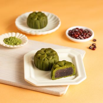 里仁桃山月餅-抹茶紅豆