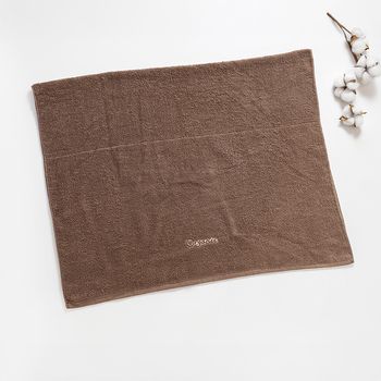 Organic平織毛巾圈小浴巾(可可)