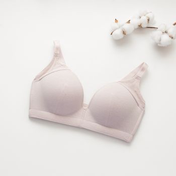 Organic雲柔無鋼圈內衣(涼感環保)(粉芋色)