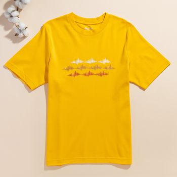 Organic圓短T恤-圖騰之舞(黃色)