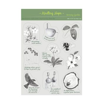 希望新生插圖貼紙-靜謐花園