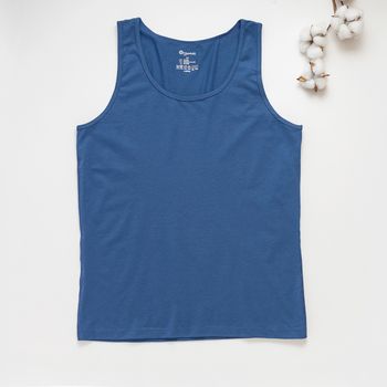 Organic恆感男背心(灰藍)