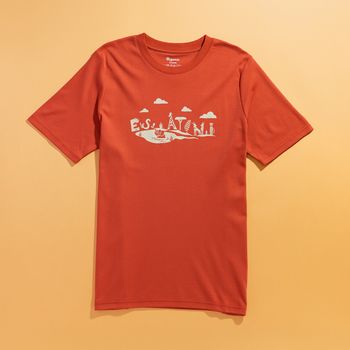 Organic圓短T恤-草原同樂(橘色)