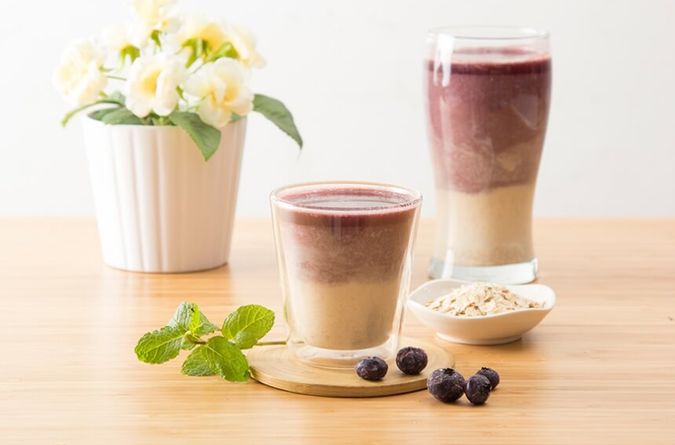藍莓燕麥豆奶