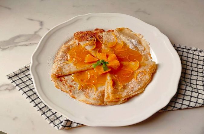 橙汁佐楓糖法式薄餅