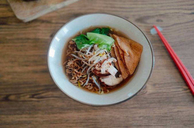 滴積精香菇豆皮湯麵