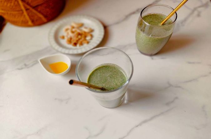 好油堅果綠拿鐵