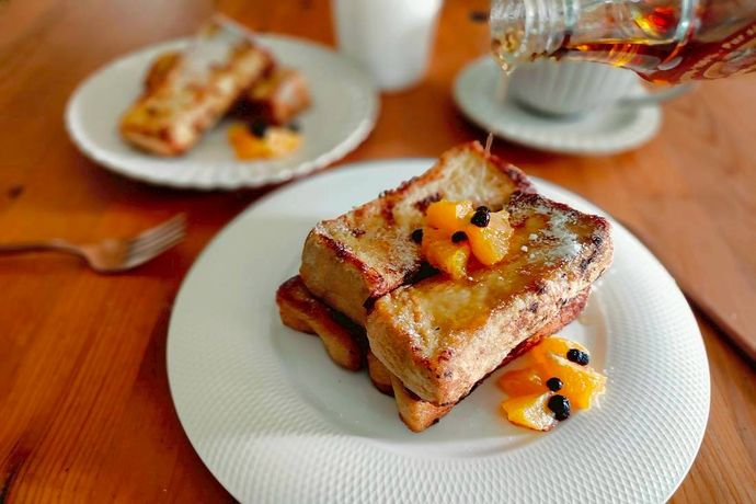 純素法式土司佐楓糖漿