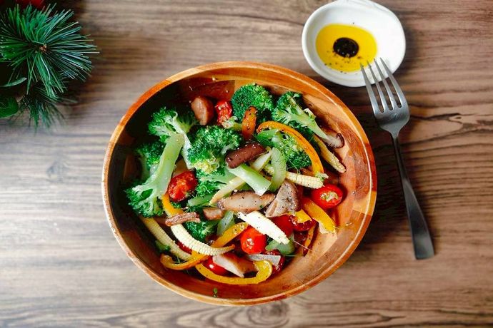 蔬果溫沙拉佐自製油醋醬