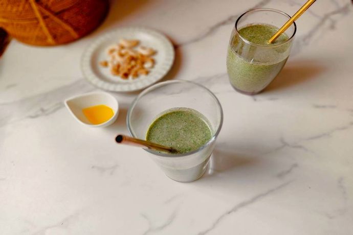 好油堅果綠拿鐵