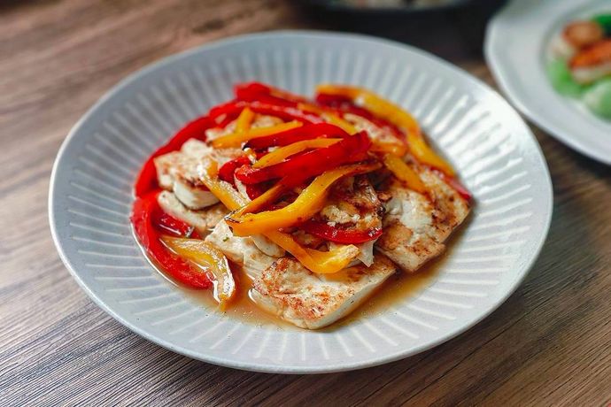 甜椒燴豆腐