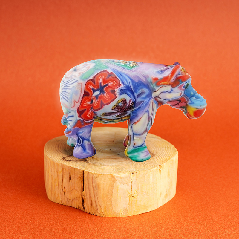 Swazi Candles奔騰草原蠟擺飾(小)-河馬