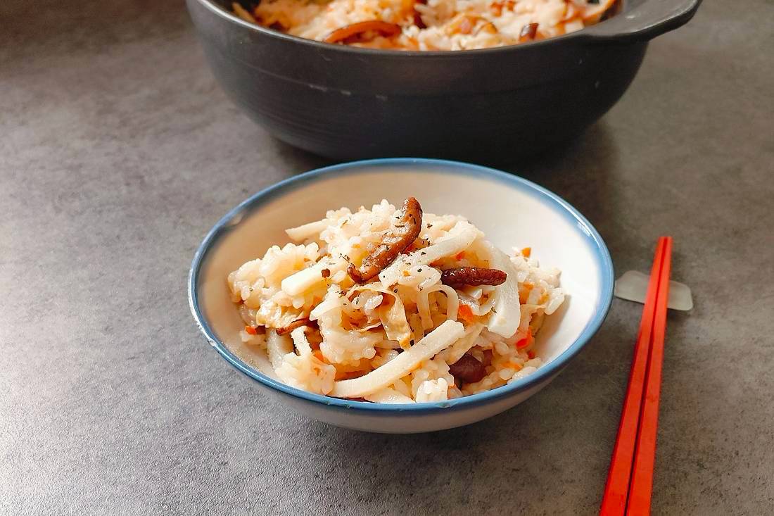 鹽麴香菇竹筍炊飯