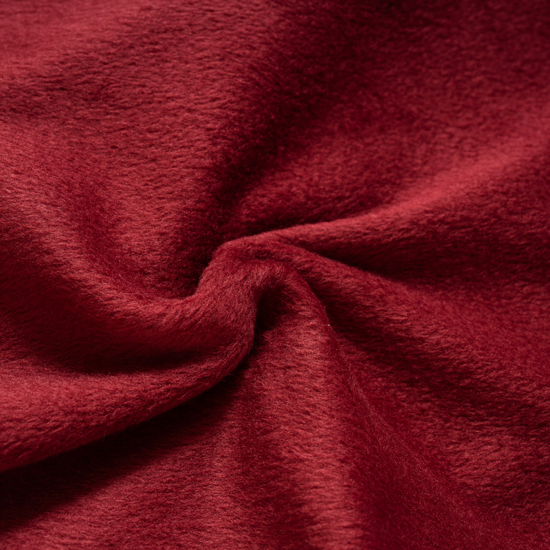 Organic女保暖圓領衫(推毛)-暗紅