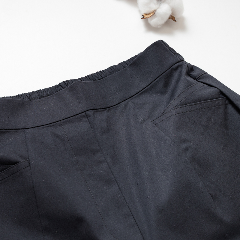 Organic女七分褲-鳳梨涼感紗(黑色)