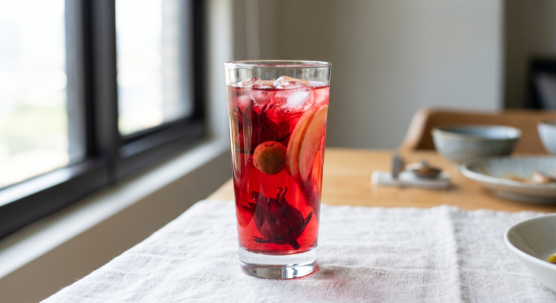 【酸甜解膩】洛神紫蘇蘋果水