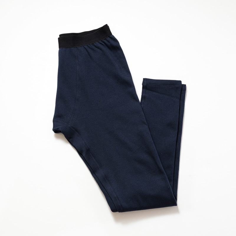 Organic男保暖內搭褲(推毛)-深藍