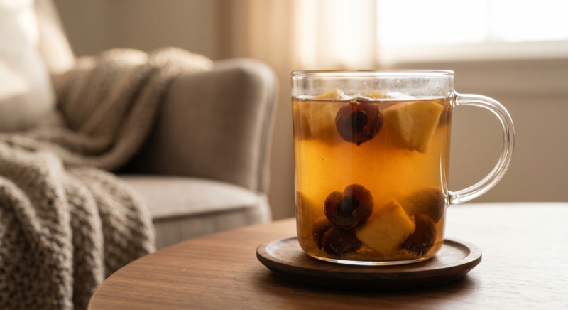 【紅潤氣色】桂圓蘋果薑茶