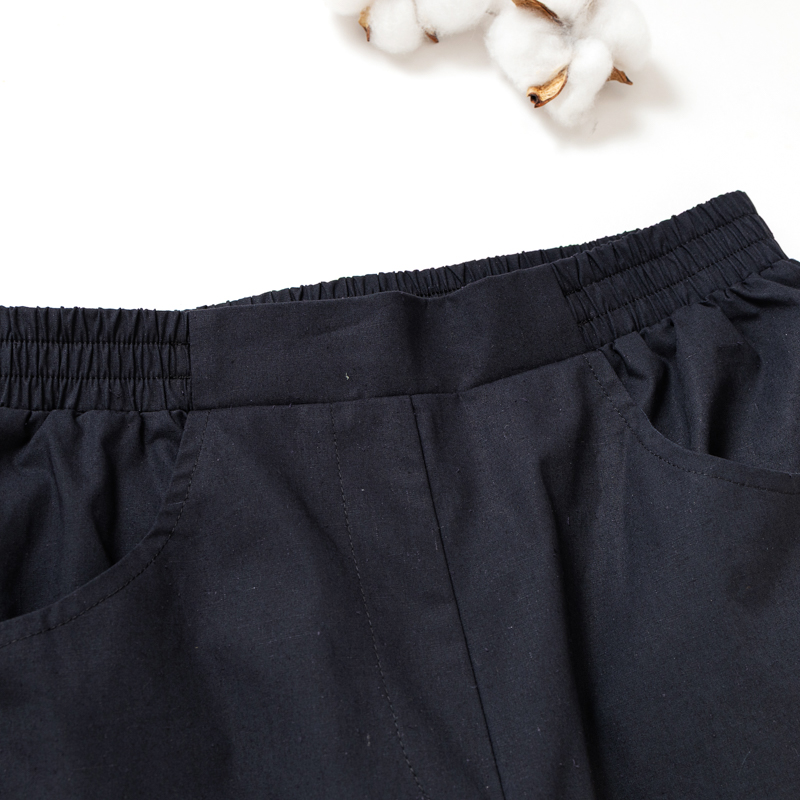 Organic女束口褲-鳳梨涼感紗(黑色)