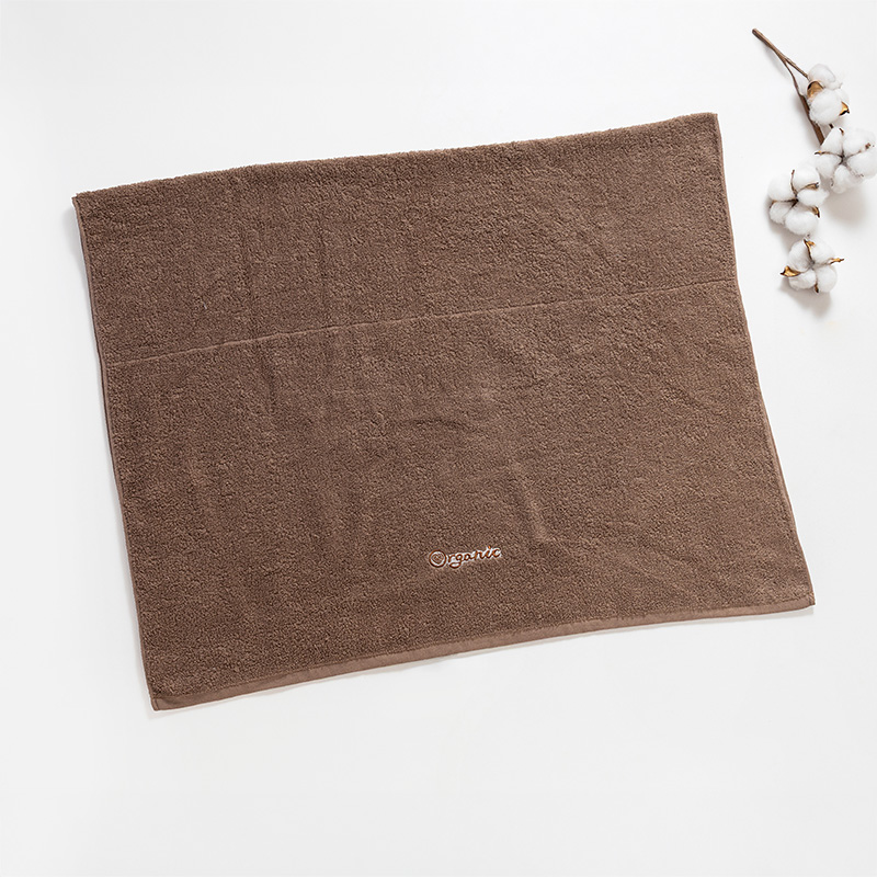 Organic平織毛巾圈小浴巾(可可)