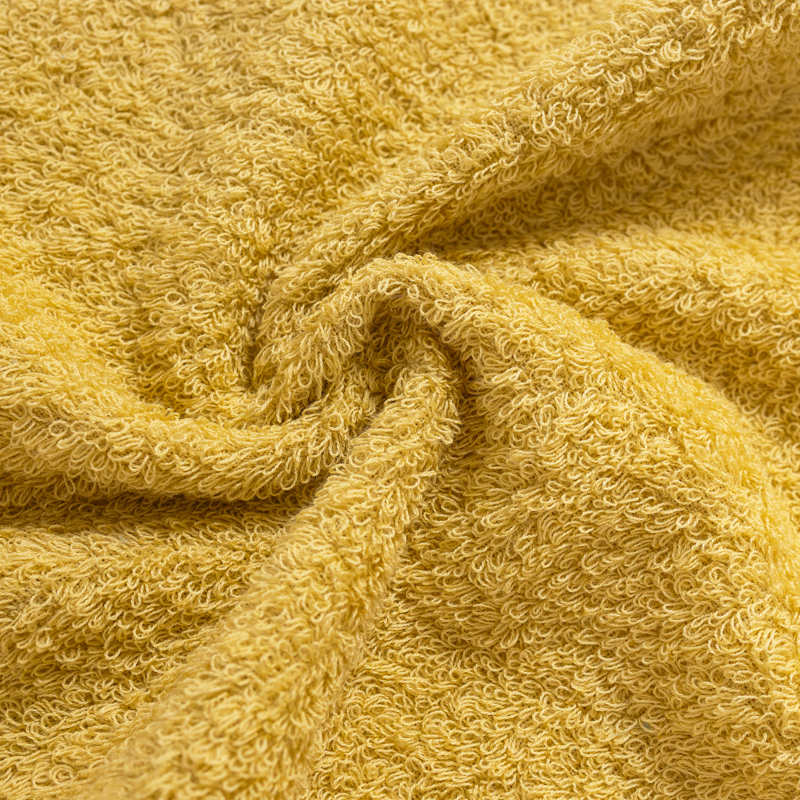 Organic平織毛巾圈洗臉巾(檸檬黃)