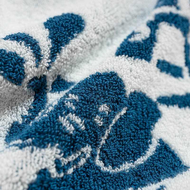 Organic有機棉運動巾-草原同樂(藍綠/白)