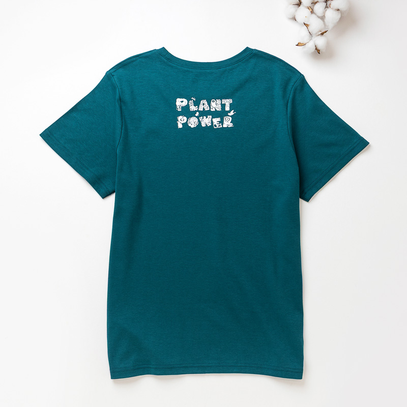 Organic圓短T(Plant Power)(綠色)