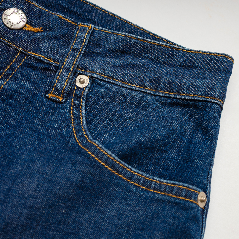 Organic女丹寧彈性牛仔褲(深藍)