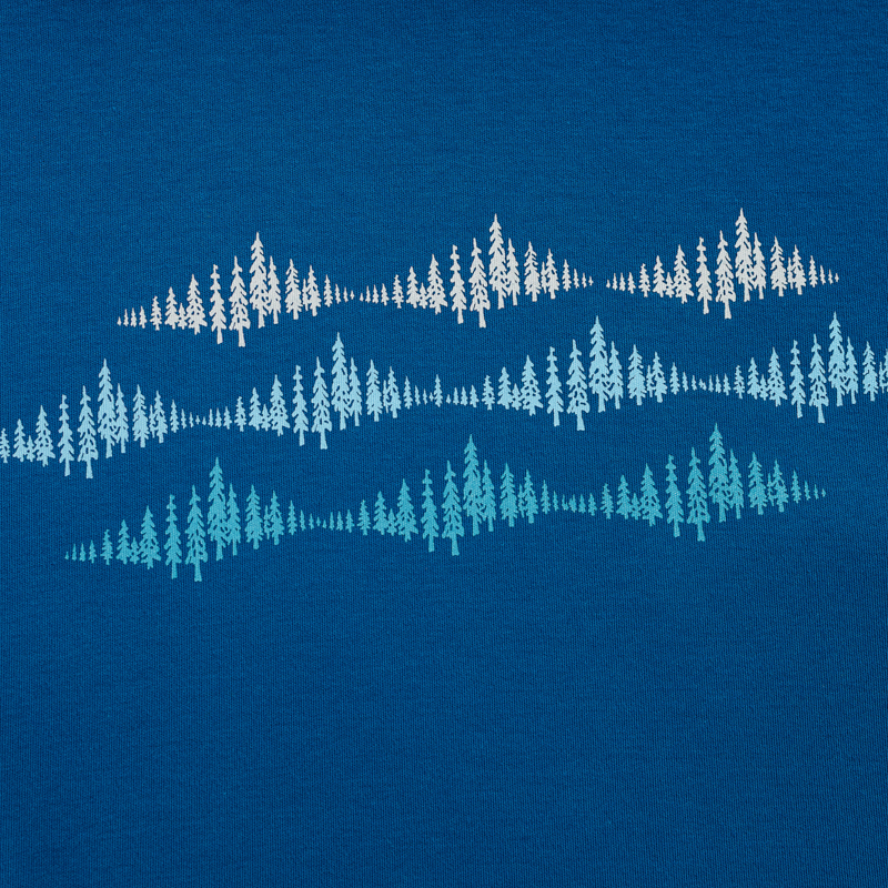 Organic圓短T恤-圖騰之舞(藍綠)