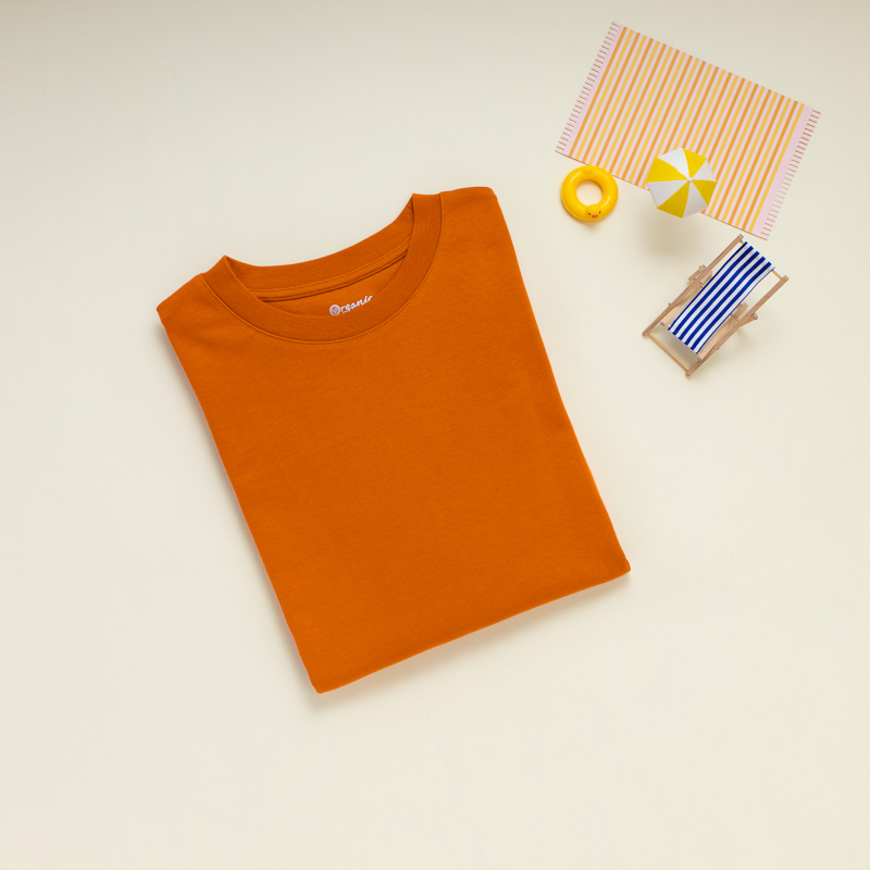 Organic經典圓短T恤(砂糖橘)