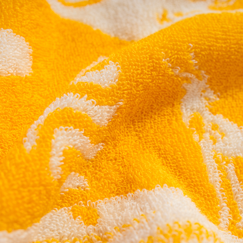 Organic有機棉小方巾-草原同樂-黃/白