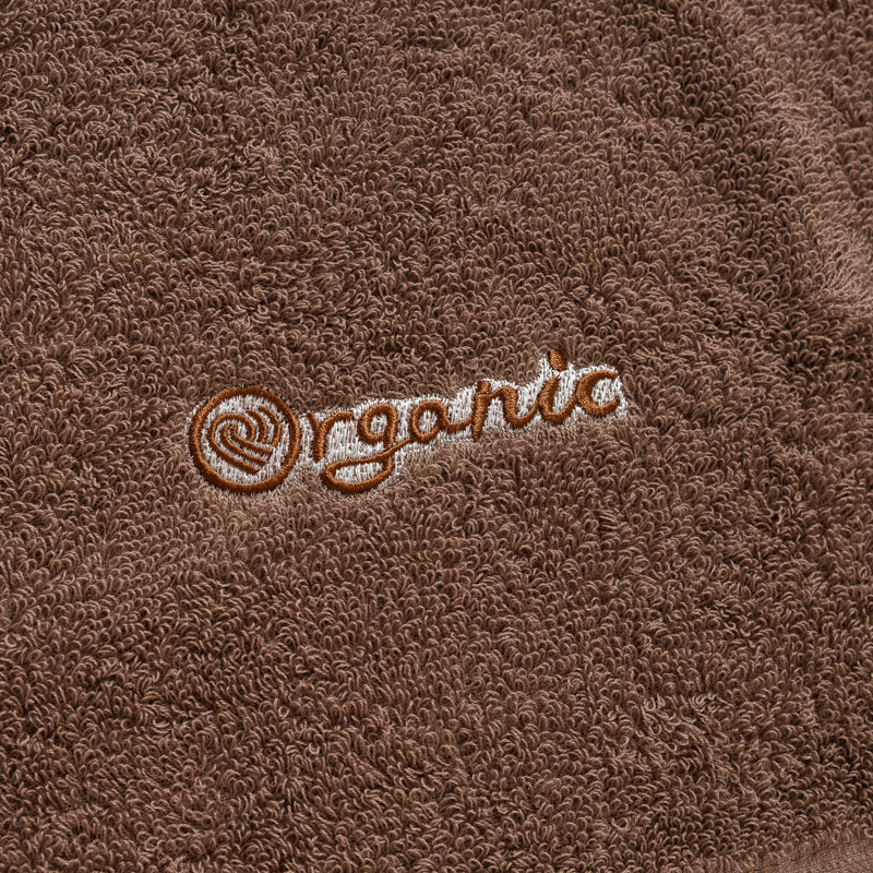 Organic平織毛巾圈小浴巾(可可)