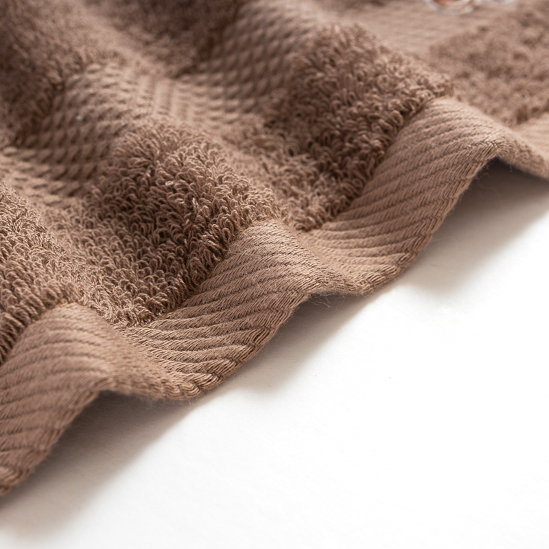 Organic平織毛巾圈小方巾(可可)