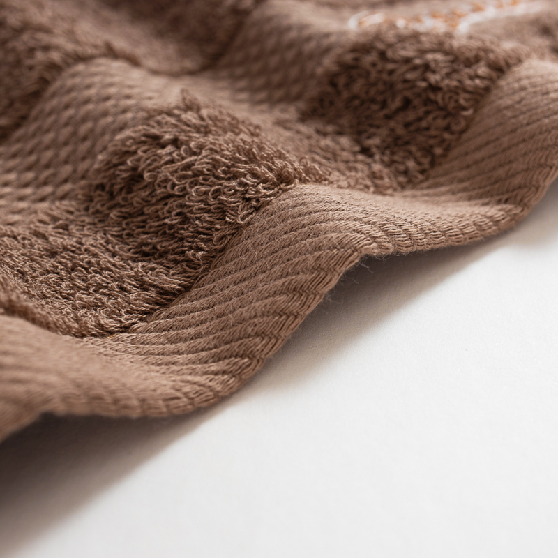 Organic平織毛巾圈洗臉巾(可可)