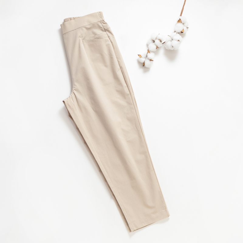 Organic女七分褲-鳳梨涼感紗(卡其)
