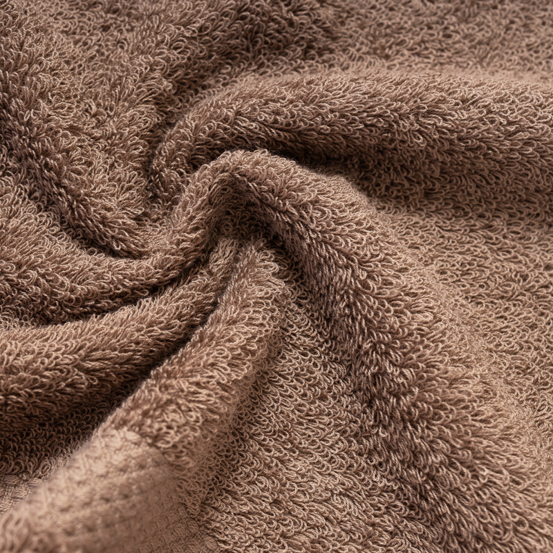 Organic平織毛巾圈小方巾(可可)