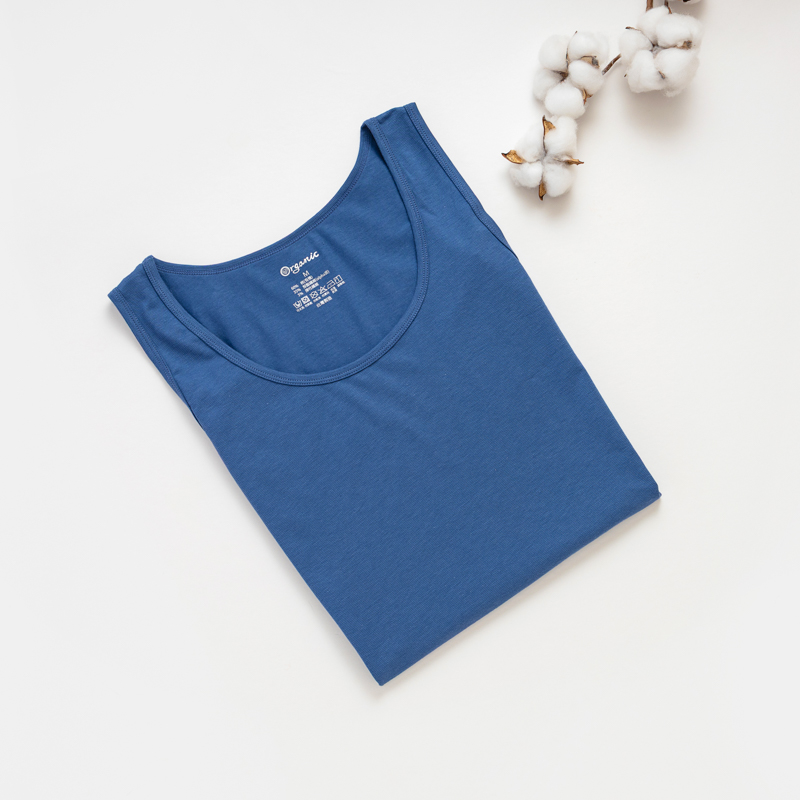 Organic恆感男背心(灰藍)
