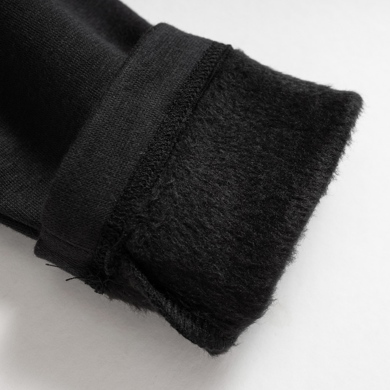 Organic女保暖圓領衫(推毛)(黑色)