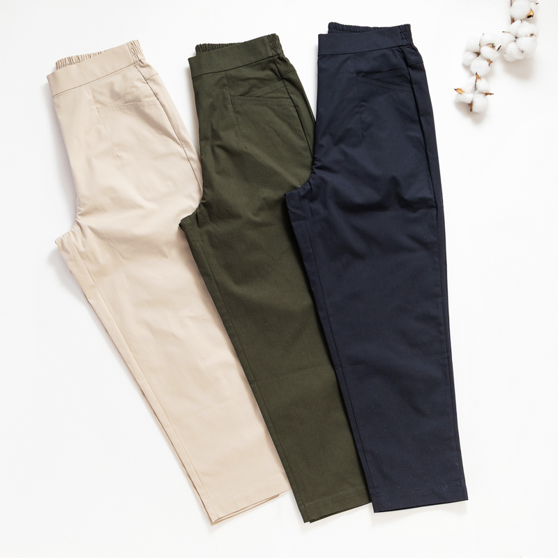 Organic女七分褲-鳳梨涼感紗(卡其)