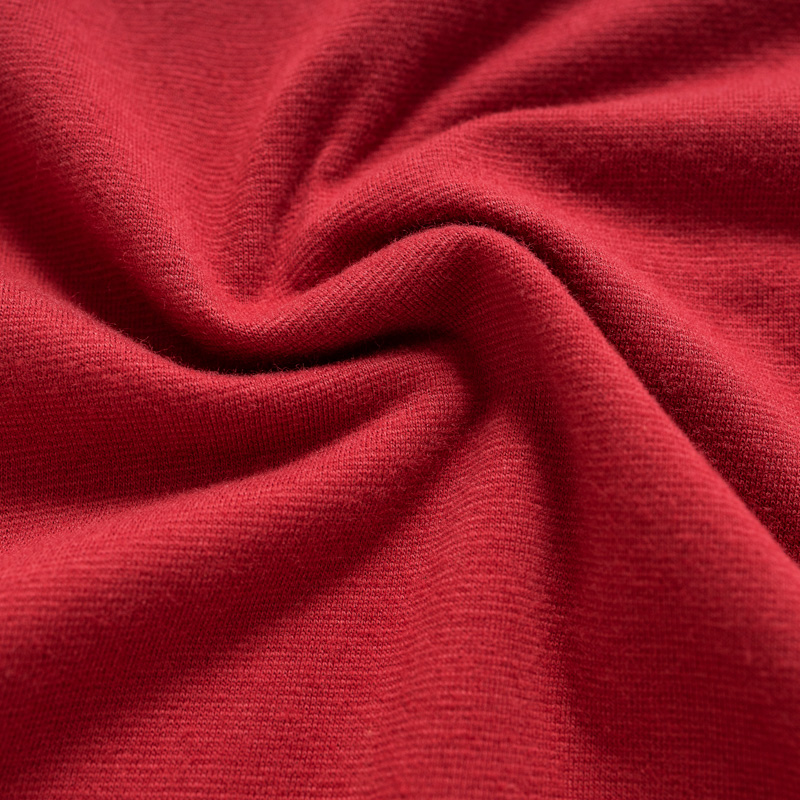 Organic男保暖半高領衫(石榴紅)