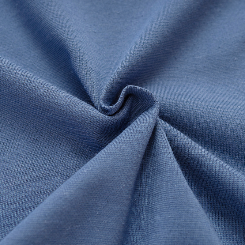 Organic拼接男圓短T恤 (鳳梨涼感)(中藍)